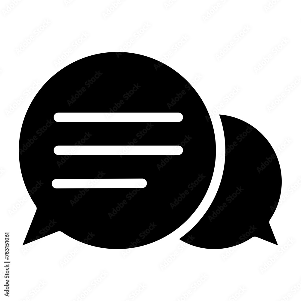 Chat vector icon. Talk speech bubble icon Chat vector icon. Talk speech bubble icon
