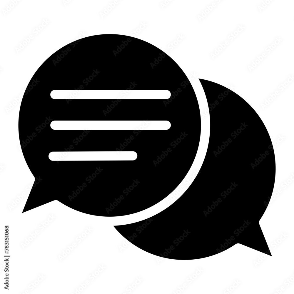 Chat vector icon. Talk speech bubble icon Chat vector icon. Talk speech bubble icon