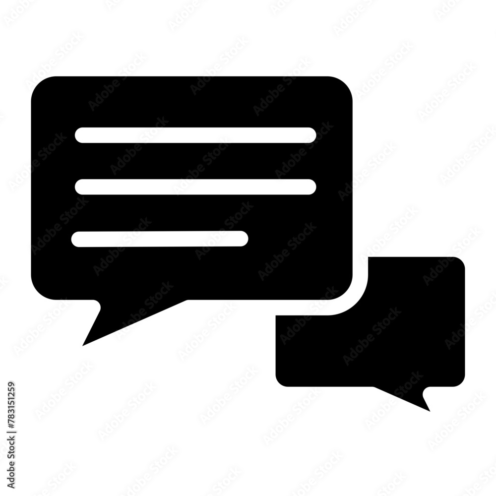 Chat vector icon. Talk speech bubble icon Chat vector icon. Talk speech bubble icon