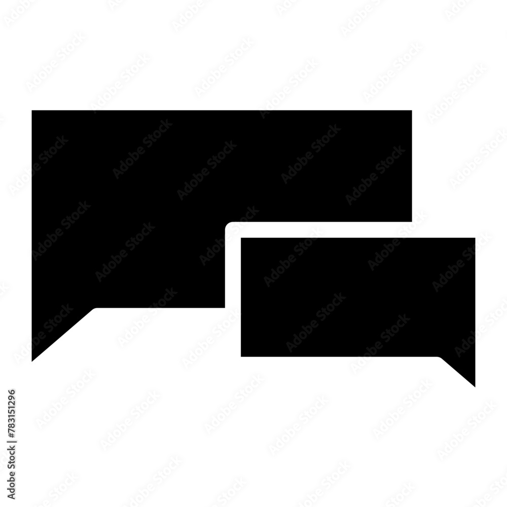Chat vector icon. Talk speech bubble icon Chat vector icon. Talk speech bubble icon