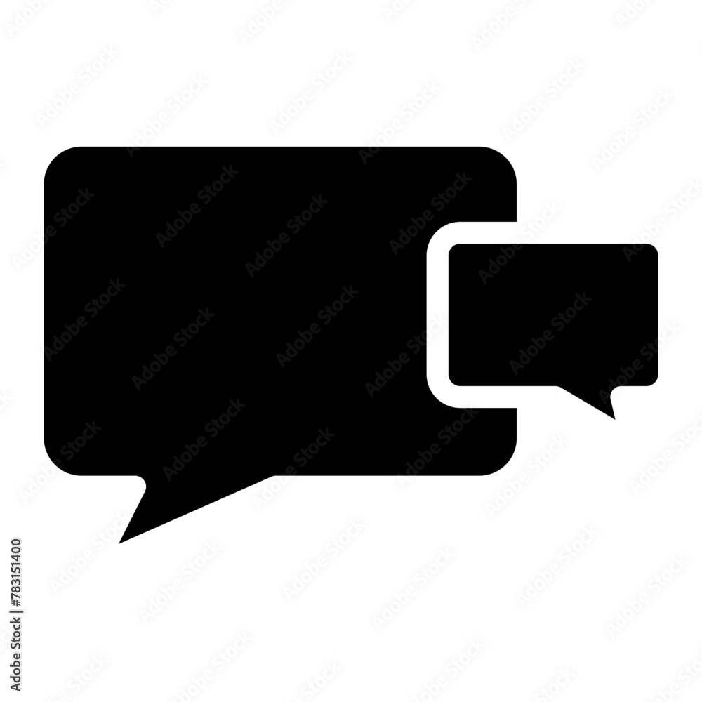 Chat vector icon. Talk speech bubble icon Chat vector icon. Talk speech bubble icon