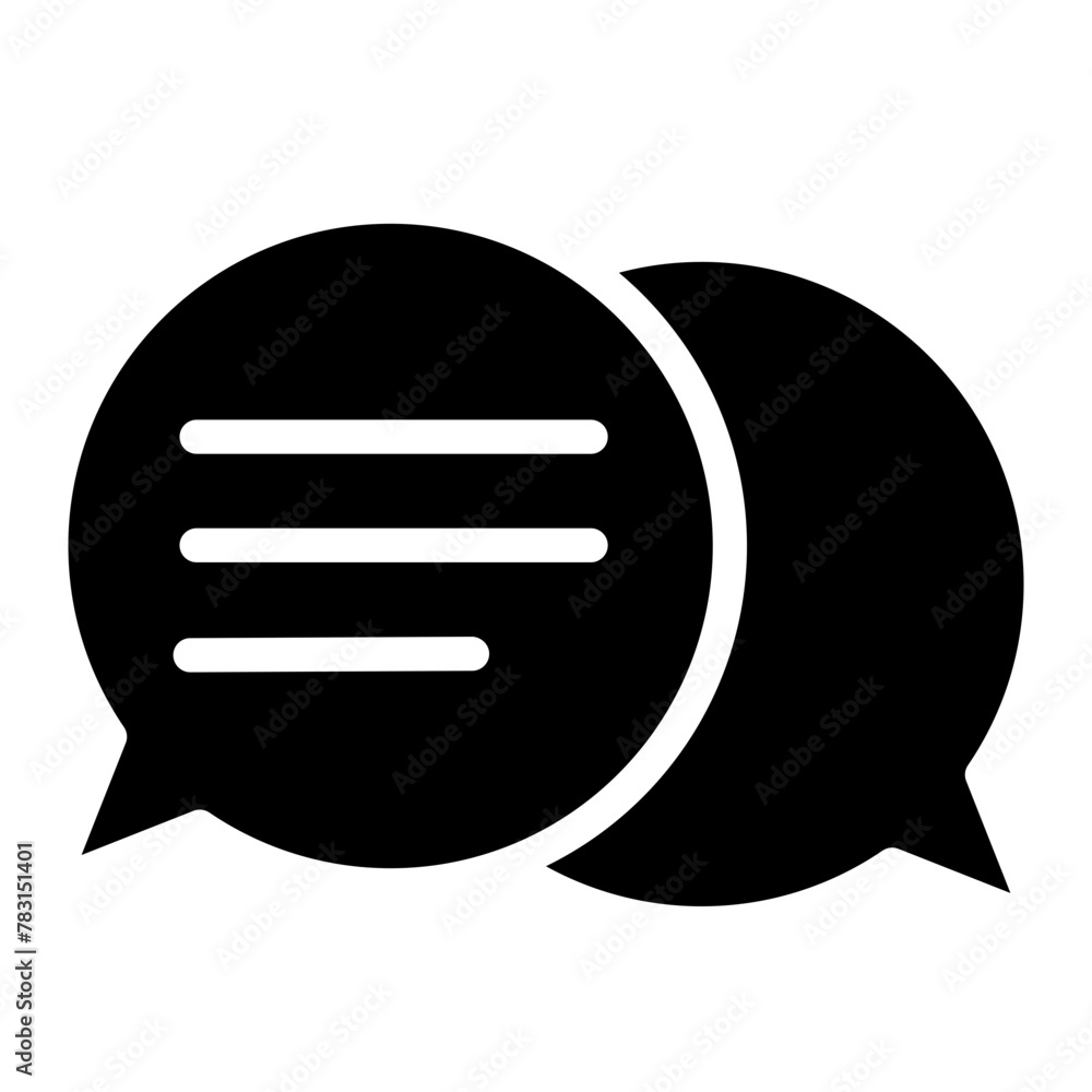 Chat vector icon. Talk speech bubble icon Chat vector icon. Talk speech bubble icon