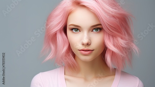 woman pink portrait