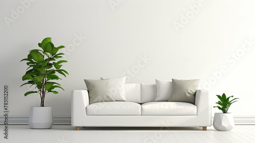 minimalist interior white background