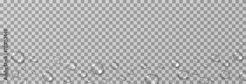 Vector drops png. Drops after rain, drops of dew. Condensation on the surface or glass.