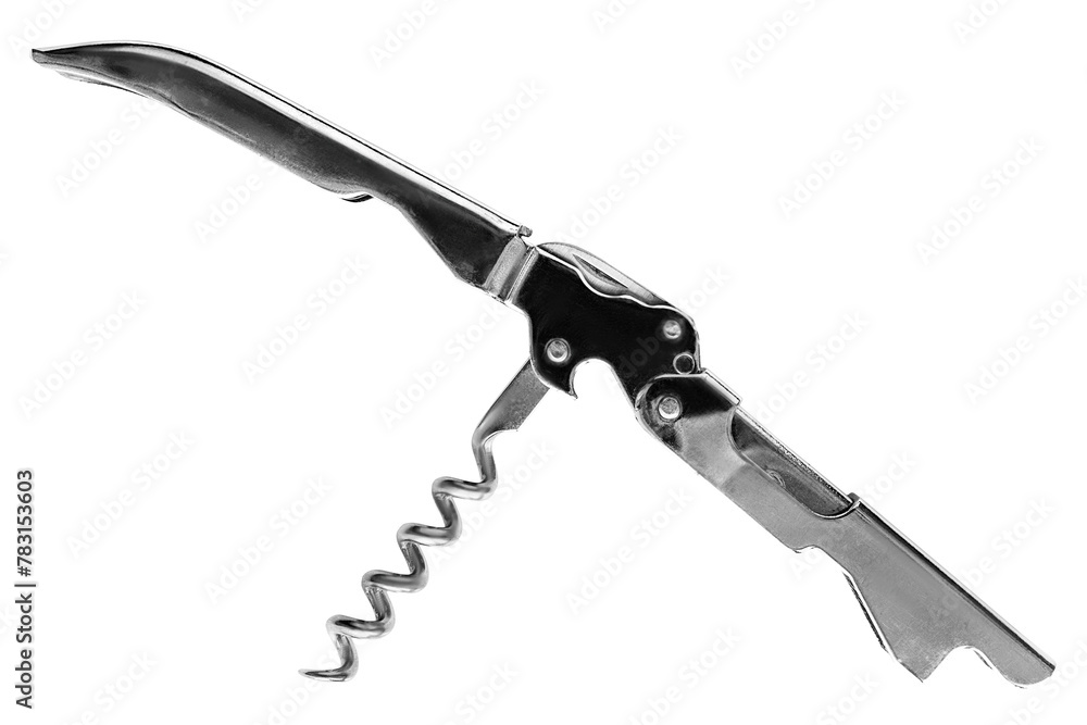 Folding corkscrew isolated