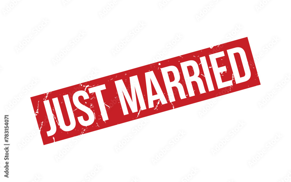 Fototapeta premium Just Married Rubber Stamp Seal Vector