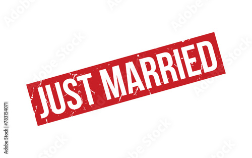 Just Married Rubber Stamp Seal Vector