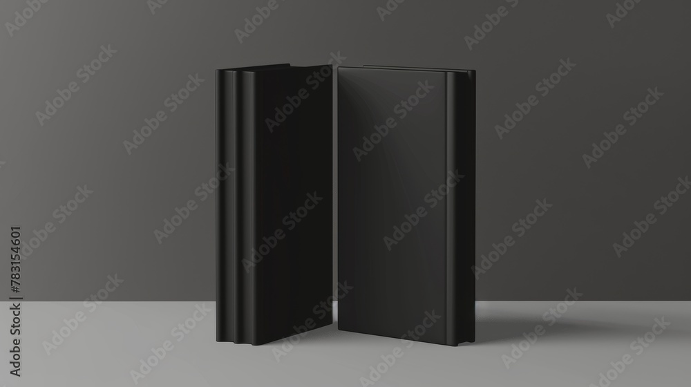 A modern realistic mockup of a 3D standing and lying catalog, book, diary or dictionary in an empty hardcover. A modern realistic mockup of a 3D standing and lying catalog, book, diary or dictionary in an empty hardcover.
