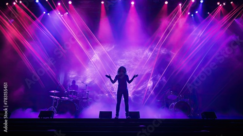 singer purple stage lights