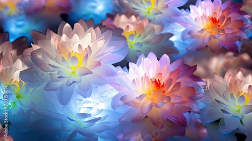 flowers white lights background