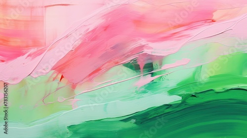 painting pink and green abstract © vectorwin