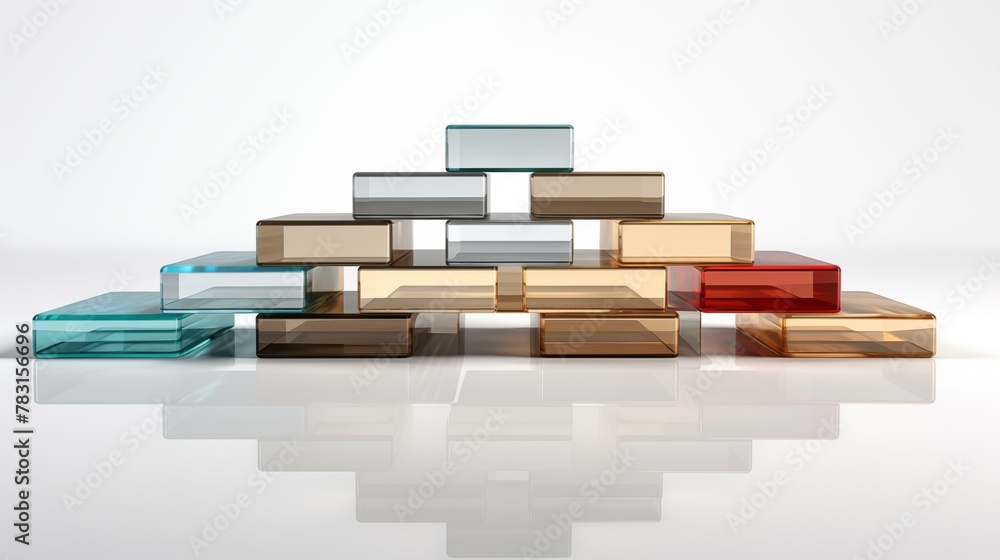 Glass pyramid, collection stack idea success creativity Glass pyramid, collection stack idea success creativity