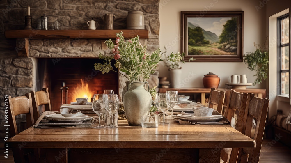 wooden blurred dining room interior wooden blurred dining room interior