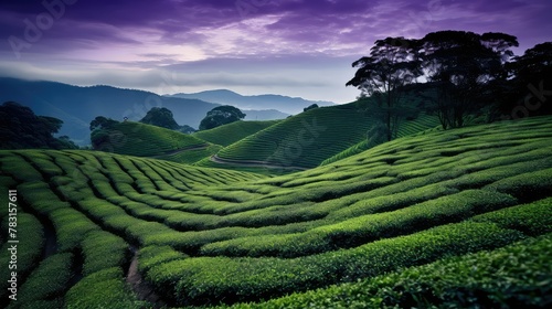 rows purple tea