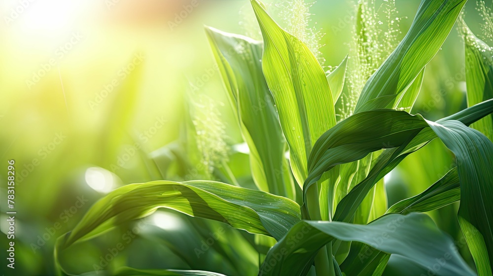 Fototapeta premium green spring corn background