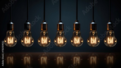 filament light bulb dark background