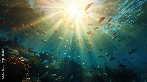 light underwater sun © vectorwin