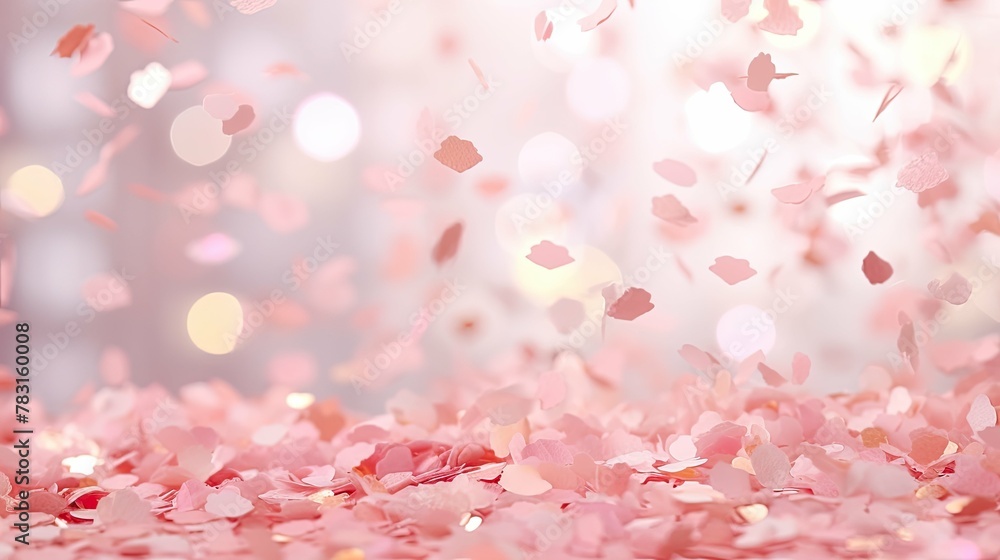 dreamy pink confetti background