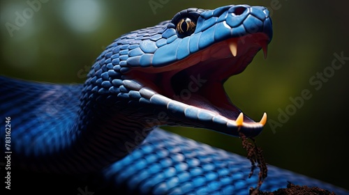 scales blue snake photo