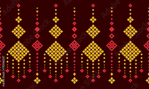 Oriental ethnic pattern.Design for background,carpet,wallpaper,clothing,wrapping,fabric,Vector illustration.