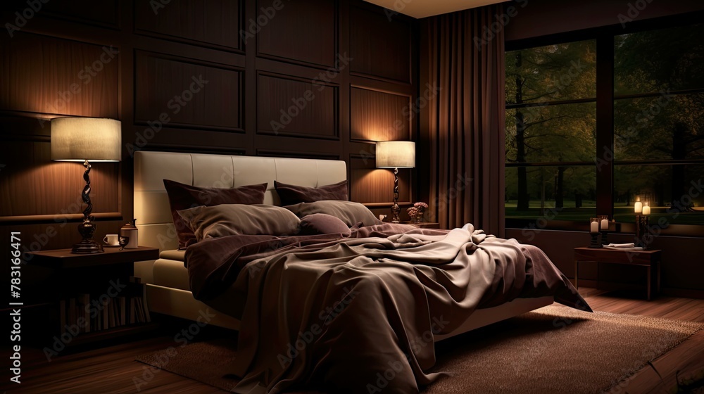 Fototapeta premium stylish brown walls