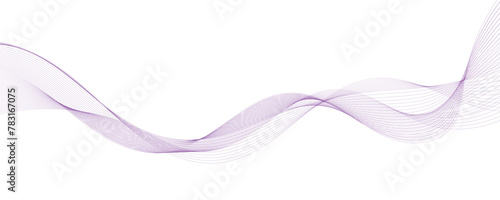  Vector illustration of purple wavy lines.