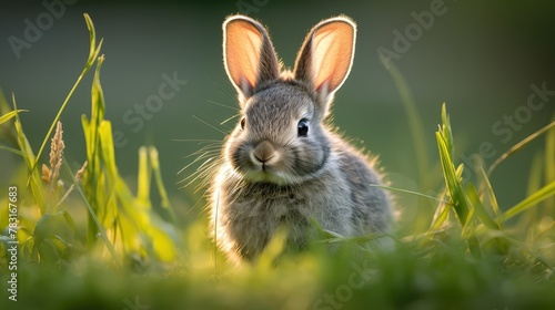 close gray rabbit