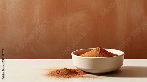 aroma brown powder in bowl photo