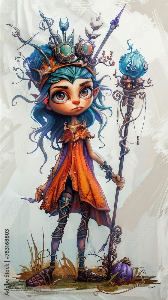 Fototapeta premium A quirky princess with best quality design