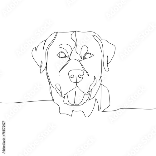 Labrador Retriever breed  companion dog  hunting dog one line art. Continuous line drawing of friend  dog  doggy  friendship  care  pet  animal  family  canine.