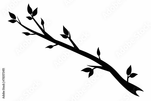 Branch stick black silhouette