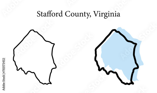 stafford county map, stafford county vector, stafford county outline, stafford county, stafford county virginia photo