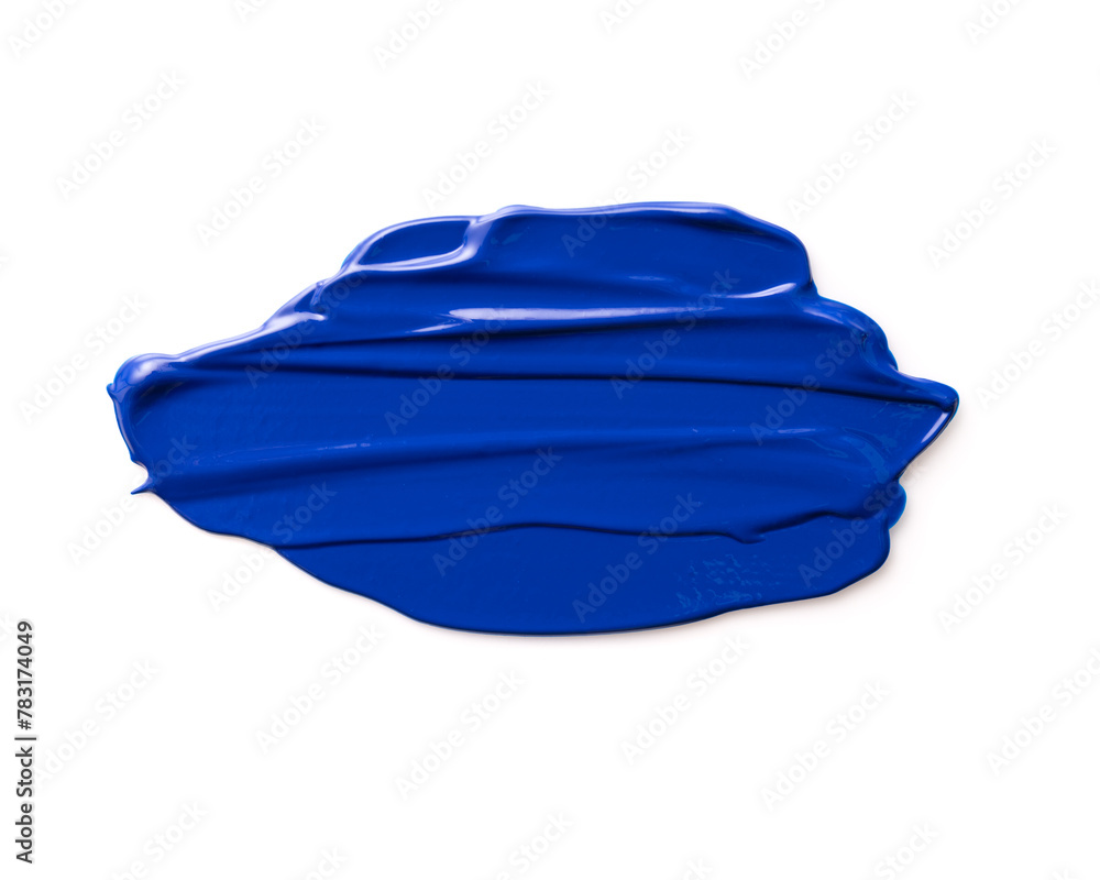 Fototapeta premium Brush stroke with a blue acrylic paint