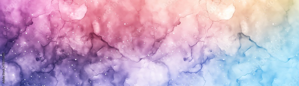 Watercolor background with soft pastel tones and splashes of paint, using a delicate rainbow color palette Watercolor background with soft pastel tones and splashes of paint, using a delicate rainbow color palette