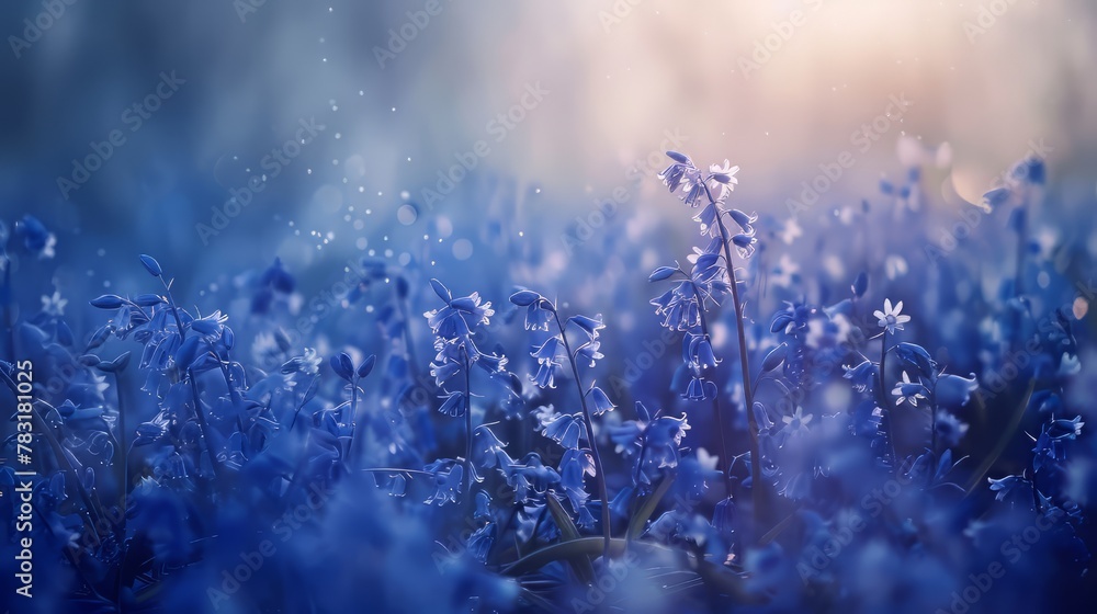 Obraz premium Dreamy photograph of a field of bluebells