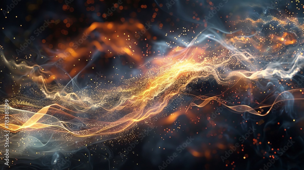 Dynamic dispersion effect creating a sense of energy and excitement Dynamic dispersion effect creating a sense of energy and excitement