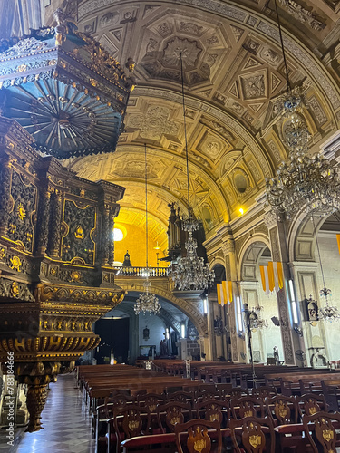 St Augustin church interior. Intramuros, Manila, the Philippines 