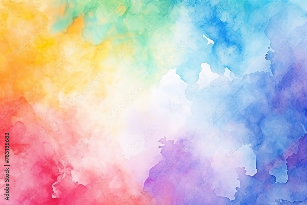 Abstract watercolor paint background rainbow color grunge texture for background