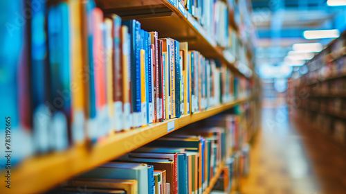 A library's shelves hold a mixed collection, offering diverse reads for a broad audience photo