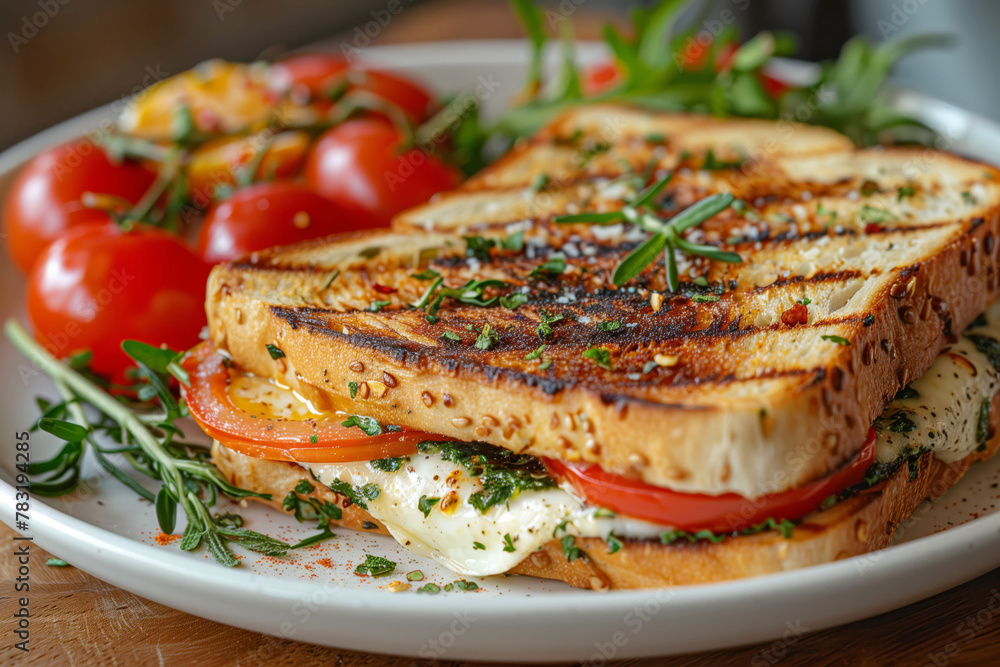 Gourmet Breakfast Panini, Where Egg Meets Tomato in Perfect Harmony Gourmet Breakfast Panini, Where Egg Meets Tomato in Perfect Harmony