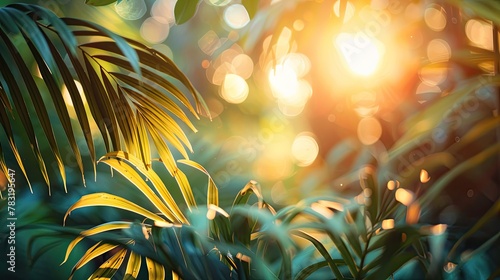 Sun-kissed Palm Leaves: A Stunning Display of Nature's Beauty
