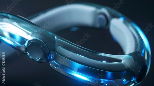 Close-Up of Futuristic Wearable Device for Precision Sports Science and Performance Tracking