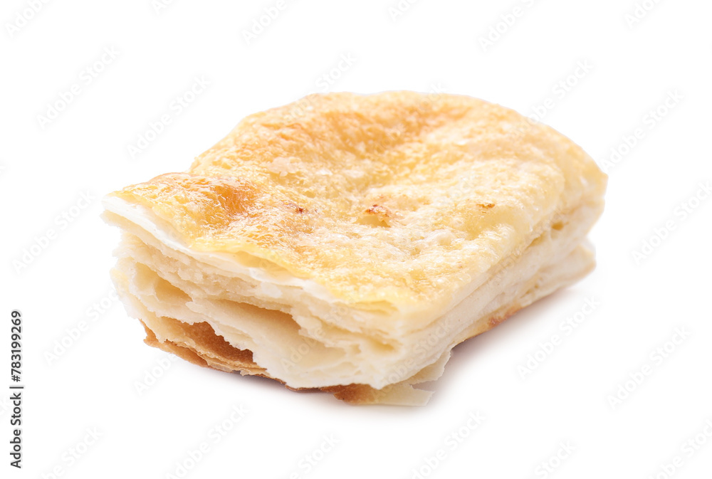 Puff pastry. One delicious fresh bun isolated on white Puff pastry. One delicious fresh bun isolated on white