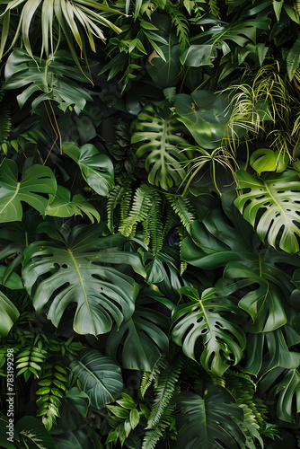 Exquisite Tropical Leaf Composition, Nature Background Concept, Generative AI