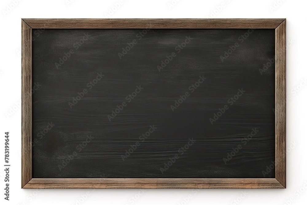 Blank black chalkboard with wooden frame Blank black chalkboard with wooden frame