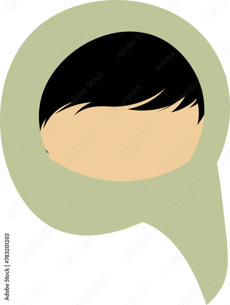 a girl wearing head scarf, anak perempuan dengan penutup rambut doodle faceless a girl wearing head scarf, anak perempuan dengan penutup rambut doodle faceless
