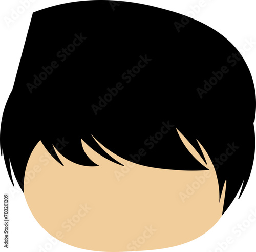 a boy wearing a islamic kabah shaped hat, anak laki-laki dengan peci faceless