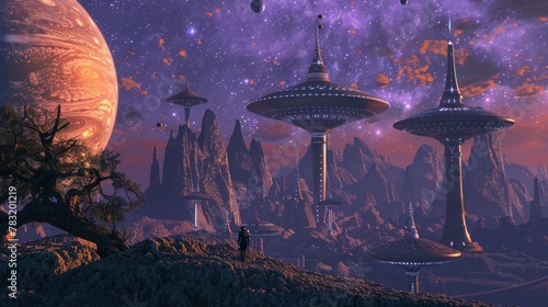 Fantasy Alien Landscape wit...