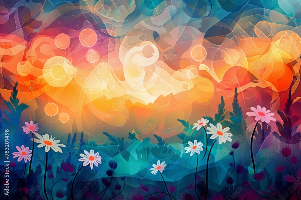 Abstract background for Wildflower Week Abstract background for Wildflower Week